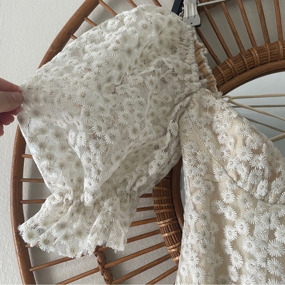 Elegant Cream Mini Dress - Picture 5 of 12